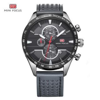 MF0002G Leather  Watch -  For Men - Black/Silver