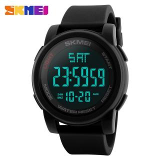 SKMEI Men Watch Sports Watches Double Time Countdown 50M Waterproof LED Digital Wristwatches Clocks Relogio Masculino Black 1257