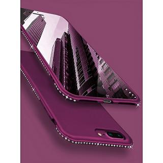 IPhone X/8/8 Plus/7/7 Plus/6/6S/6 Plus/6S Plus Phone Cover Fashion Rhinestone TPU Phone Case____IPHONE 8 PLUS____purple