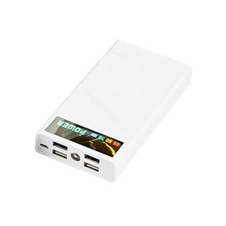 HP Digital Power Bank Shell With Light 4 USB Ports DIY Welding Power Bank Kits White