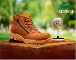 sepatu boots safety gunung hikking tracking crocodile morisey tan sepatu pria