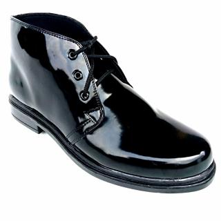 Mandiens Sepatu Formal Pria Boots Tni Polri Super Kilat PDH - Polos (Hitam)