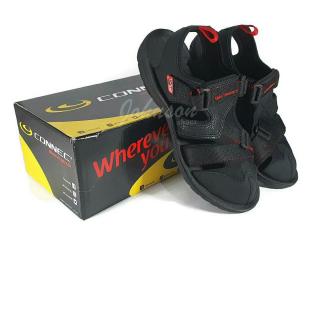 [ Johnson Shoes ] Sendal Gunung Pria CONNEC - COLUMBIA Hitam / Merah dan Hitam / Abu - Abu ORIGINAL