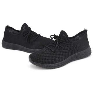 Ormano Sepatu Mesh Pria LUIS Santai Kasual Sneaker Shoes Loafer Breathable Material Sporty Jalan Kuliah Pria Wanita Unisex Men Fashion Casual Ringan Nyaman Lari Running Sport Jogging Walking Gym Santai Fleksibel s9684 - Hitam