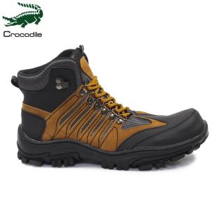 Crocodile Delta Hauler Tan Sepatu Boots Pria Safety Tracking Ujung Besi Proyek Kerja Lapangan Hiking Touring Bikkers