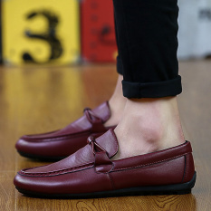 YUZI Pria Sepatu Kasual Pria Sepatu Kulit Mens Loafers Moccasins Slip pada Sepatu Boat Pria Sepatu Kulit Pria