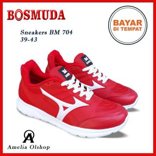 Amelia Olshop - Sepatu Sneakers BOSMUDA BM 704 39-43 / Sepatu BOSMUDA / Sepatu Pria / Sepatu Sneakers Pria / Sepatu Jogging / Sepatu Sport Pria / Sepatu Murah / Fashion Pria