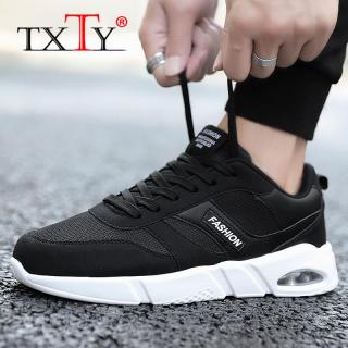 Txty Produk Baru Sepatu Biru Hitam Sneaker Asli Pria Outdoor Sepatu Lari Olahraga Pelatih