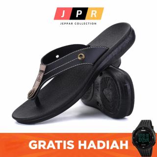 Sandal Pria - Sandal Karet Pria - Sendal Flip Flop Pria - Sandal Pria Murah - Sandal Santai - Sandal Casual Pria - Sandal Pria Terbaru 002 + Free Jam Tangan Pria Wanita