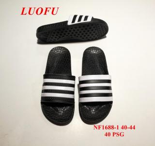 Luofu - Sandal Selop Jelly Pria Black And White ITS68 Warna Dikirim Acak