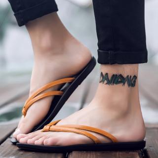 Panas Musim Panas Gaya Sandal Jepit Inggris Tren Pria Fashion Non-Slip Sandal Santai-Internasional