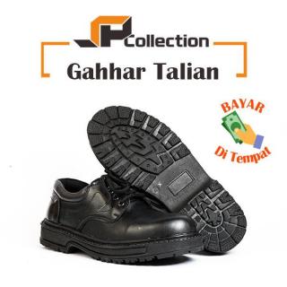 GAHHAR Sepatu Pria Murah Gahhar Talian - Hitam / Sepatu Safety Pria / Sepatu Safety Kulit Sapi Asli / Sepatu Pdl Security / Sepatu Pdl Pria / Sepatu Kulit Asli