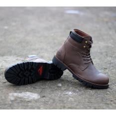 Sepatu Boots Safety Kulit ASli Original WOLF - Sepatu Boots Tinggi Pria