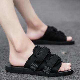 Pria Solid Flat Sandal Mandi Sandal Musim Panas Indoor & Outdoor Sandal Uniseks Ukuran Plus 35-46-Intl