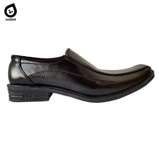 Ambigo Sepatu Formal Pantofel Pria Bahan Kulit Sintetis - Easton Western G60 Synthethic Leather Men Shoes - Black