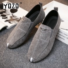YOZO Baru Gaya Mode Sepatu Santai Pria Buatan Tangan Pria Mode Sepatu Mengemudi Sepatu Beludru Pria Pesta dan Pernikahan Pria Datar