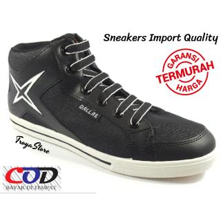 RAJASEPATU - DALLAS Sepatu Sneakers Pria Branded Import Quality - X One Hitam Putih Sepatu Anak Sekolah Awet Qualitas Import