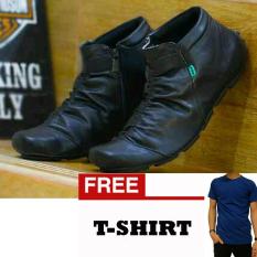 FREE KAOS Sepatu Casual Boots Kickers Kerut Wrinkle Zipper