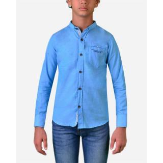 Chest Pocket Basic Shirt - Turquoise