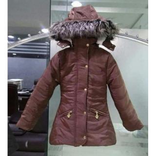 MC KIDS - Jacket Waterproof With Fur Inside With Hoodie  Brown  Color