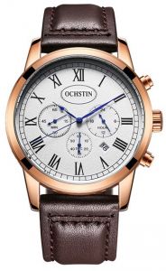 Ochstin Watch for Men , Chronograph , Leather , GQ067B-W