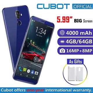 X18 Plus 5.99-Inch (4GB/64GB ROM) Android 8.0 Oreo, 16MP + 8MP 4G Smartphone EU - Blue (1 Unit Per Customer)