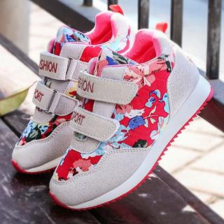 Tectores Children Kids Baby Boys&Girls Letter Flower Print Skate Shoes Sneakers Shoes