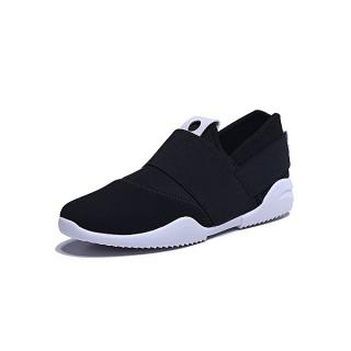 Men Slip-Ons Higher Shoes Men's Casual Shoes Breathable Canvas Sneakers Shoes For Men -black