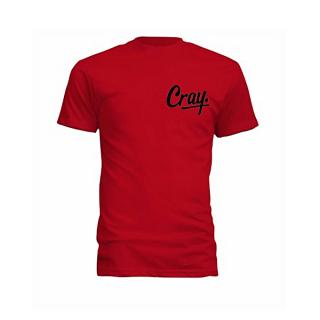 InCRAYdible Black Crested Badge Round Neck T-shirt - Red