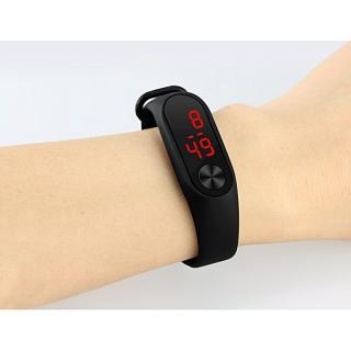 LED Bracelet Wrist Band Watch (Displays Time And Date Only)