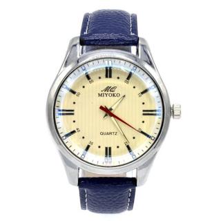 Miyoko MQ-3096 Leather Watch - Blue