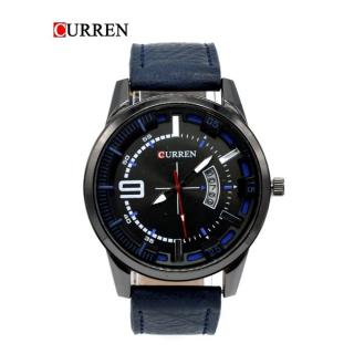 CURREN Male Quartz Watch Calendar Chronograph Men Wristwatch-Blue