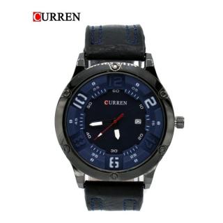 CURREN Male Quartz Watch Calendar Chronograph Men Wristwatch-Blue