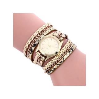 Bohemian Style Fashion Weave Leather Bracelet Lady Womans Wrist Watch