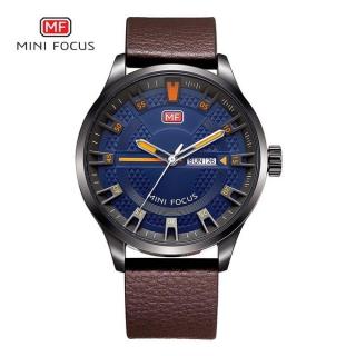 MF0028G Leather  Watch -  For Men - Brown/Blue