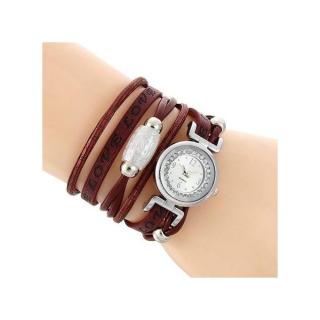 Female Watch Women Rhinestone Braided Leather Analog Quartz Bracelet Bangle Wrist Watch Relogio Feminino Wholesale Brand