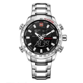 NAVIFORCE NF9093 Fashion Man Dual Display Watch Multifunction Stainless Steel Sport Watch 4