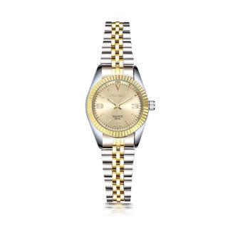 Stainless Steel Waterproof Quartz Movement Women's Luminous Casual Wristwatch-Gold