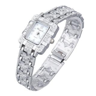 Henoesty Popular Fashion Lady Bling Jewelry Stainless Steal Analog Wrist Watches WH