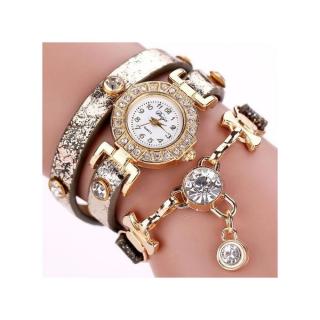 Hot Sale Feahionable Super Crystal Pendant Watches Bracelet Watch Lady Wrist Watch-brown