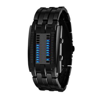 Matrix Blue LED Waterproof Digital Wrist Watch Black For Men LBQ