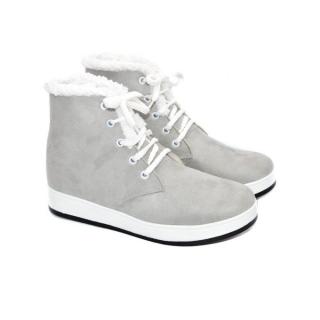 Leather Ankle Boot - Grey