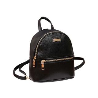 Tectores Fashion Accessories Women Leather Backpack School Rucksack College Shoulder Satchel Travel Bag BK