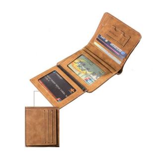 Tectores Fashion Trend Men Blocking Short Leather Wallet Card Holder Purse With Coin Pocket Gift