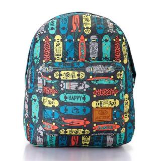 Jungle Print Unisex Zip Backpack - Multicolour