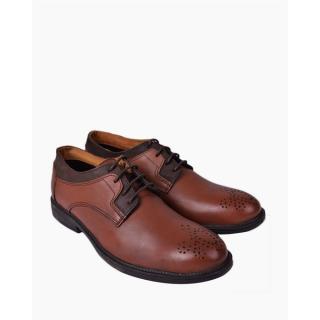 Casual Oxford Leather Shoes - Coffee
