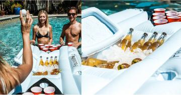 You Can Buy Beer Pong Pool Floats on Amazon, So Your Summer Just Got 10 Times More Lit