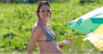 Candice Swanepoel Shows Off Her Adorable Baby Bump During a Family Beach Day in Brazil