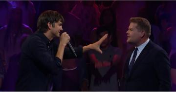 Ashton Kutcher and James Corden's Rap Battle Is So Savage, They REALLY Go There