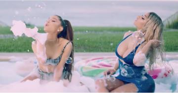 Nicki Minaj and Ariana Grande Get Wet and Wild in the Sultry Teaser Video For "Bed"